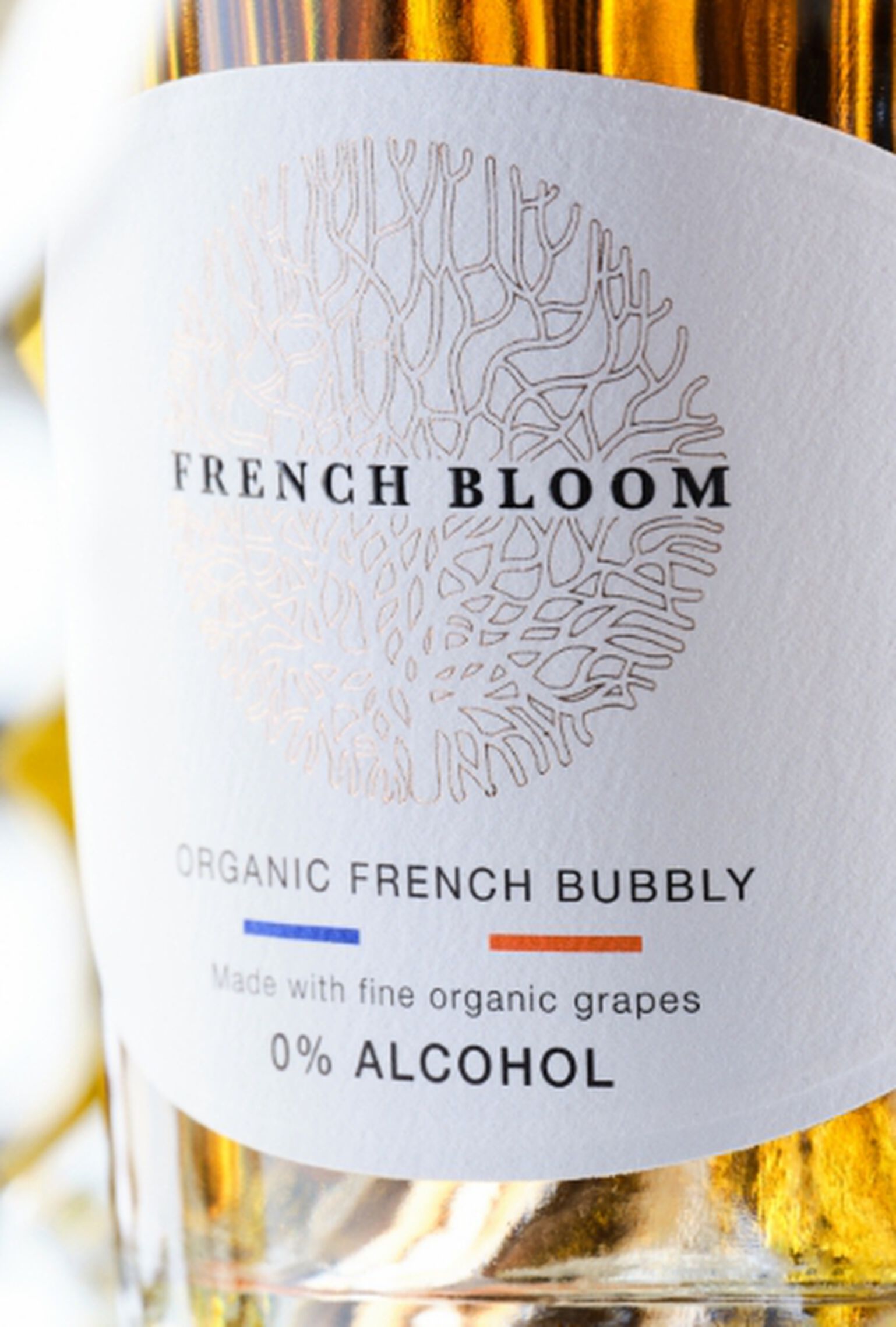 Close up of bottle of French Bloom